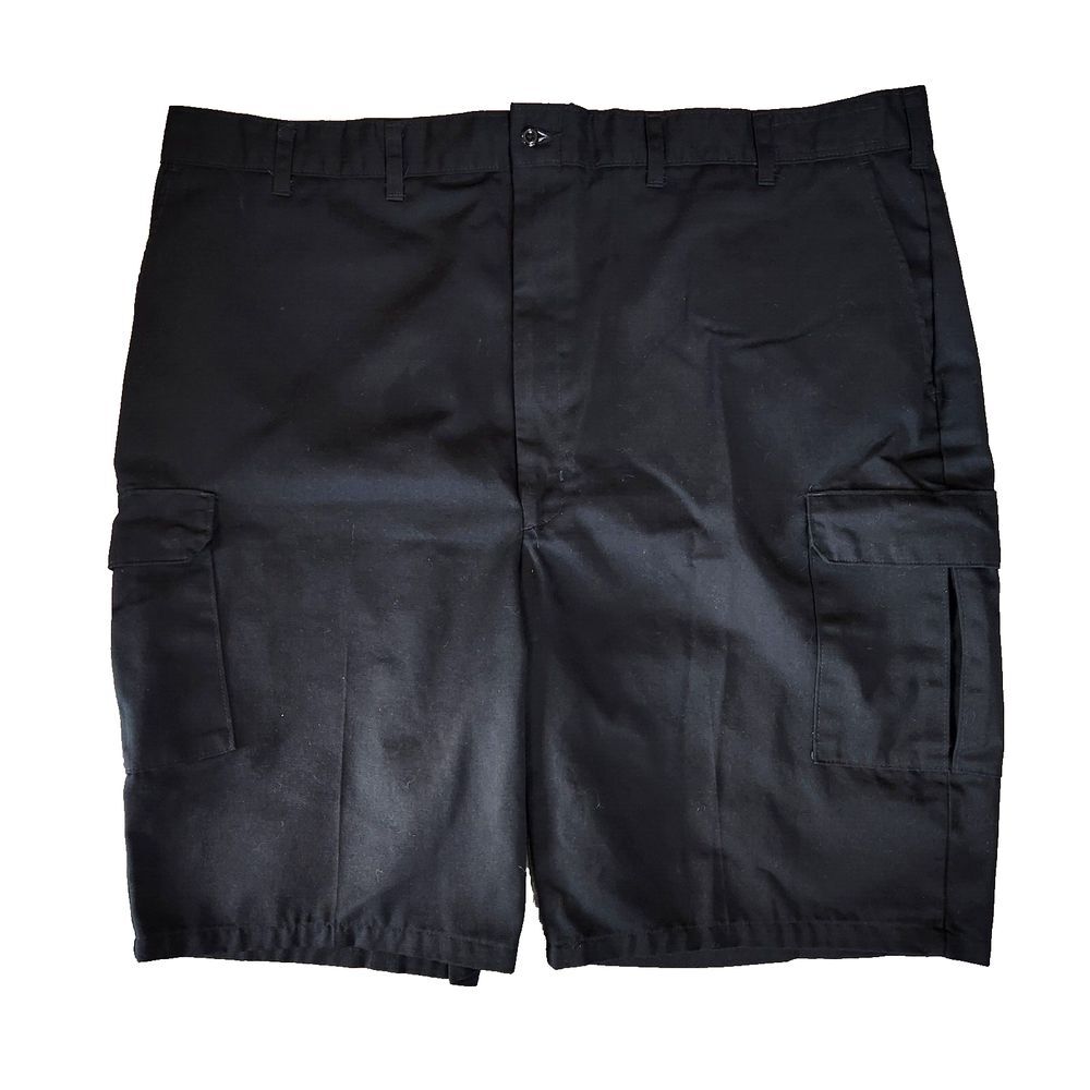 Regent Cargo Shorts Mens Size 48 (47) Black‎ Snap Pockets Flat Front NEW